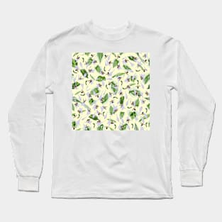 Bees and Hostas Tossed on Buttercream 5748 Long Sleeve T-Shirt